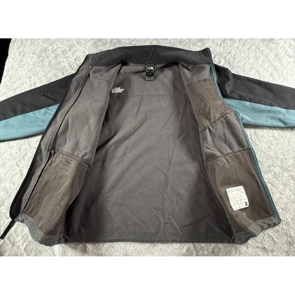 Boys North Face Soft Shell Jacket Size XL (18-20) Black Grayish Blue - Picture 8 of 16
